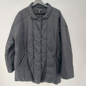 Eileen Fisher Black Nylon Weather resistant Jacket Size Large